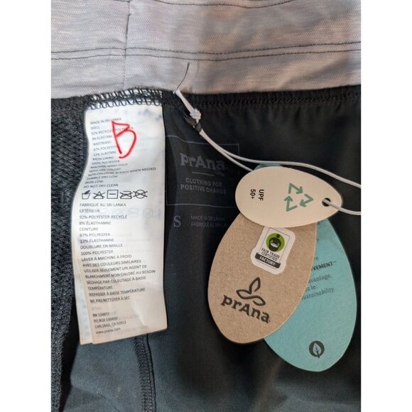 Prana Shorts Womens Small Black Sunriver Running Shorts NWT - Picture 2 of 5